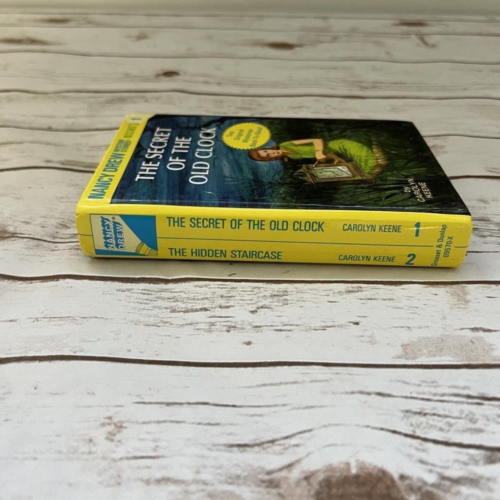 Nancy Drew Mystery Books Yellow Hardcover Lot 1 2 4 Carolyn Keene Kids OS